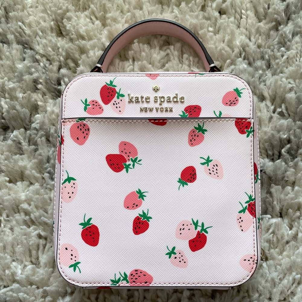 Kate Spade Daisy Wild Strawberries Pink Multi- Vanity Crossbody